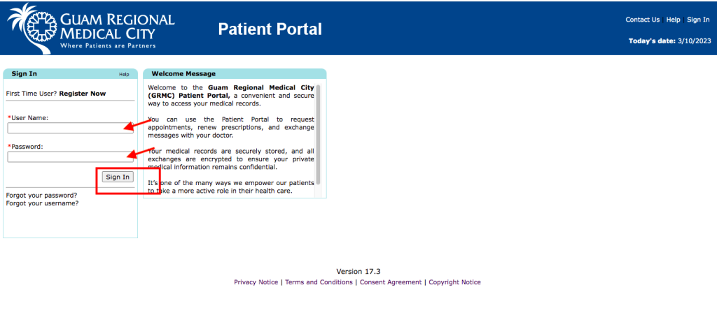 Guam Regional Medical City Patient Portal