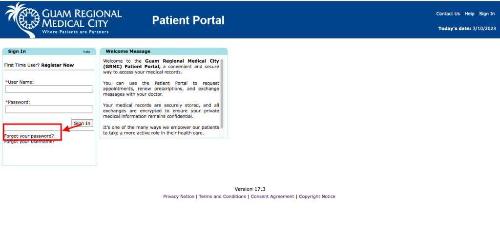 Guam Regional Medical City Patient Portal