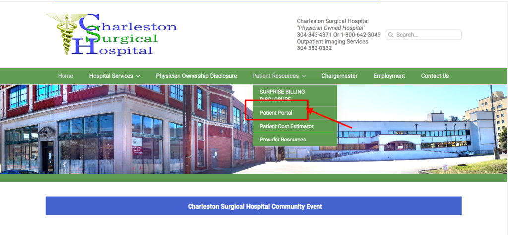 Charleston Surgical Hospital Patient Portal