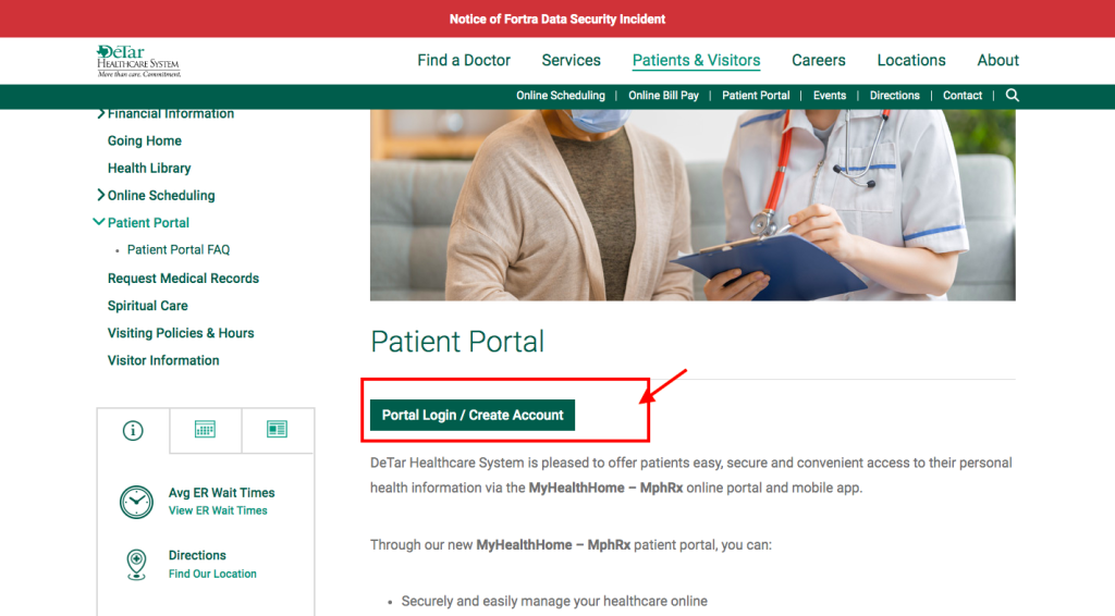 DE TAR Hospital Navarro Patient Portal