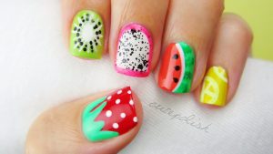 fruity nail art pattern 