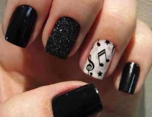 musical nail art design