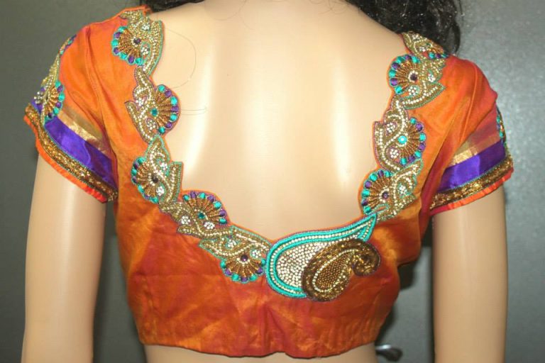 Latest Embellished Saree Blouse Designs & Patterns