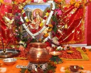 navratri durga maa temple decroation 