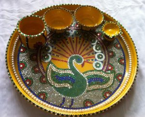 beautiful puja thali decoration