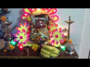 durga maa temple decoration at home 