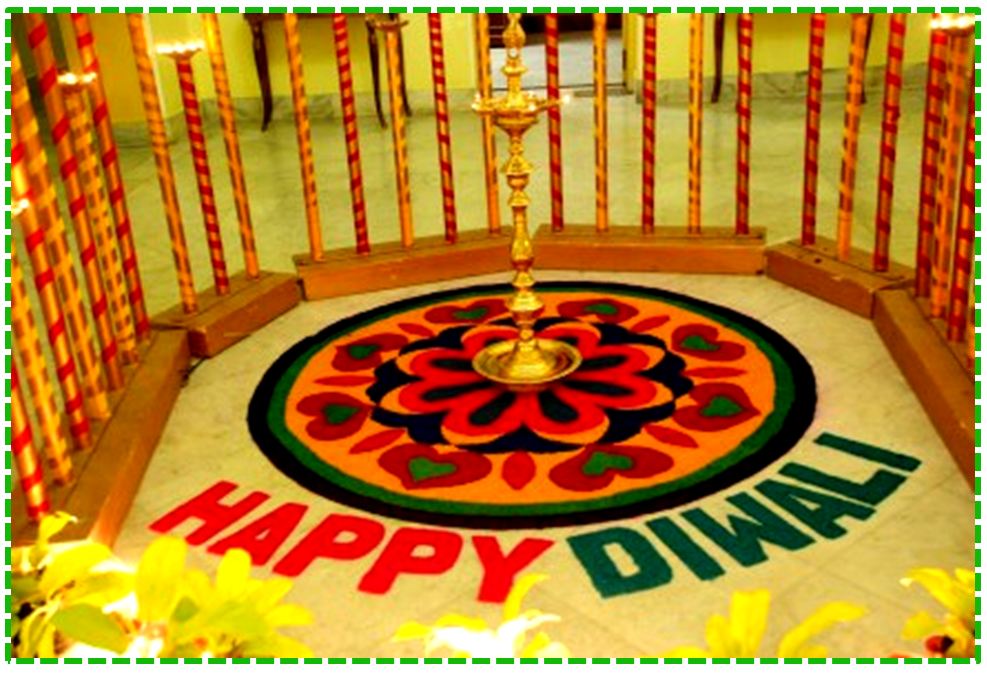 happy diwali rangoli design