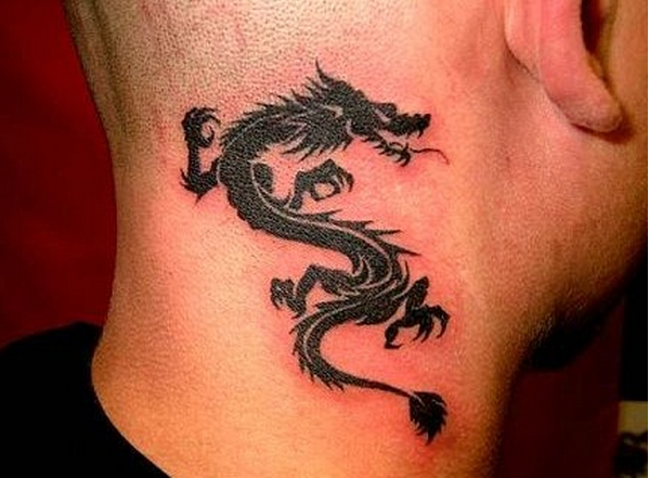 Dragon Neck Tattoo Designs For Men
