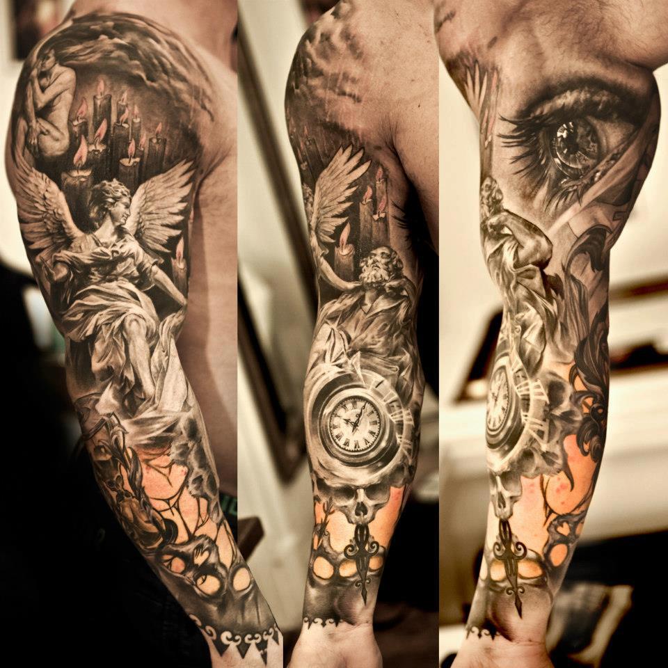 Japanese Lion Shoulder Tattoo Design For Men