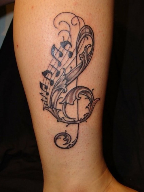 Musical Tattoo Designs On Hand For Men