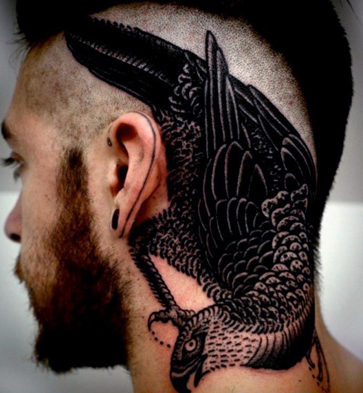 Eagle Neck Tattoo Designs For Men