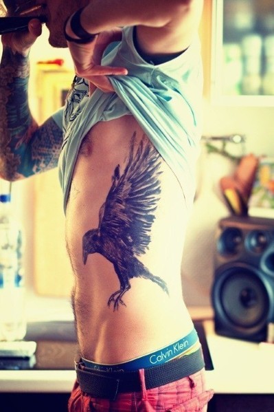 Eagle Rib Tattoo For Men