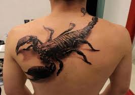 Scorpio Tattoo On Back For Men