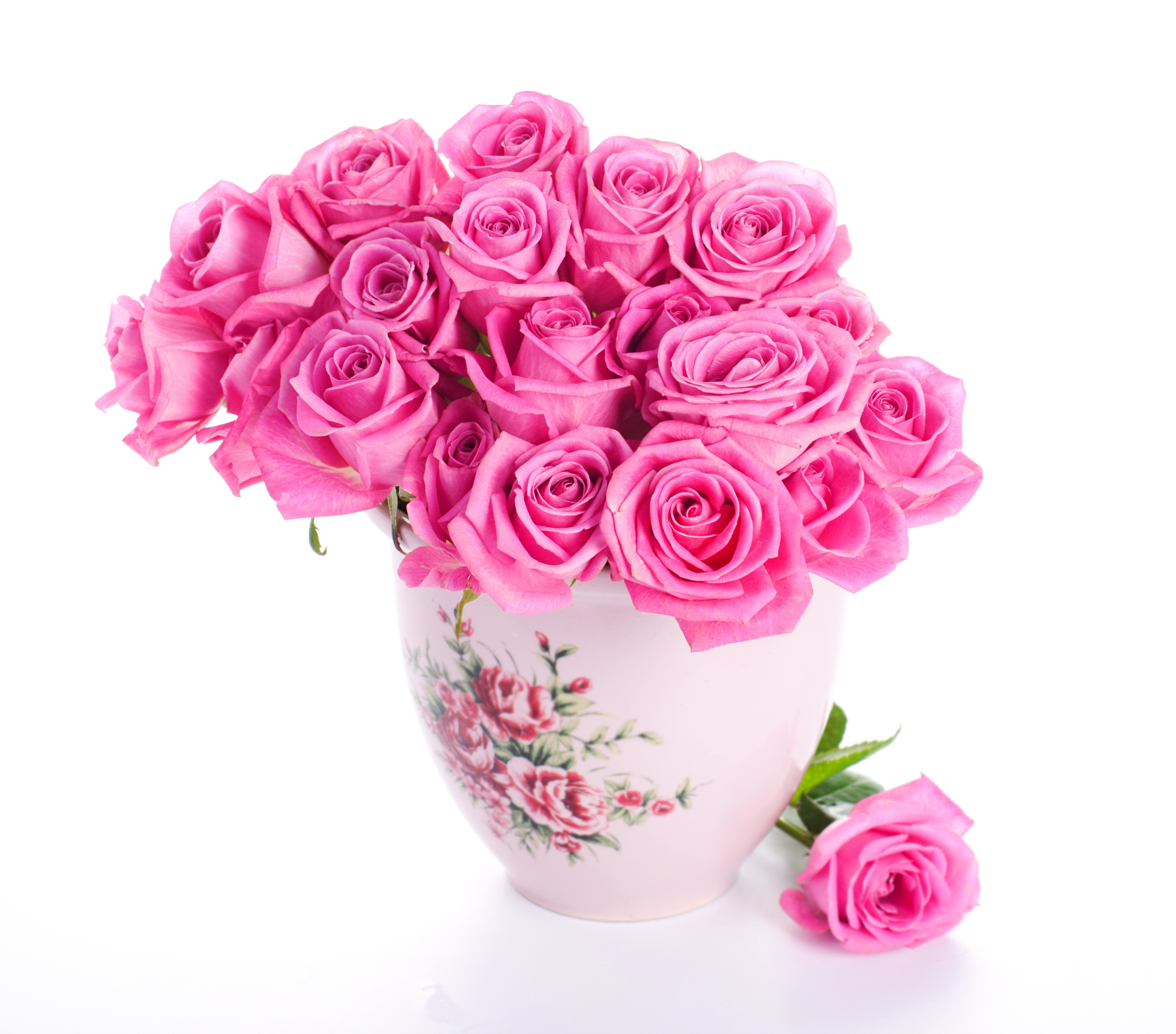 pink flowers vase for room decoration 