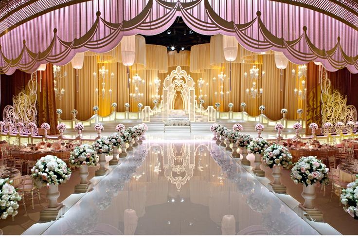 rich look wedding center stage decoration 