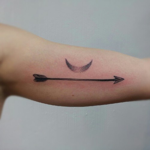 Simple Arrow Arm Tattoo Designs For Men