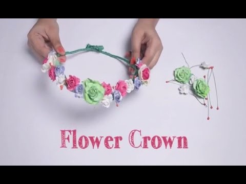 beautiful flower crown hand made design 
