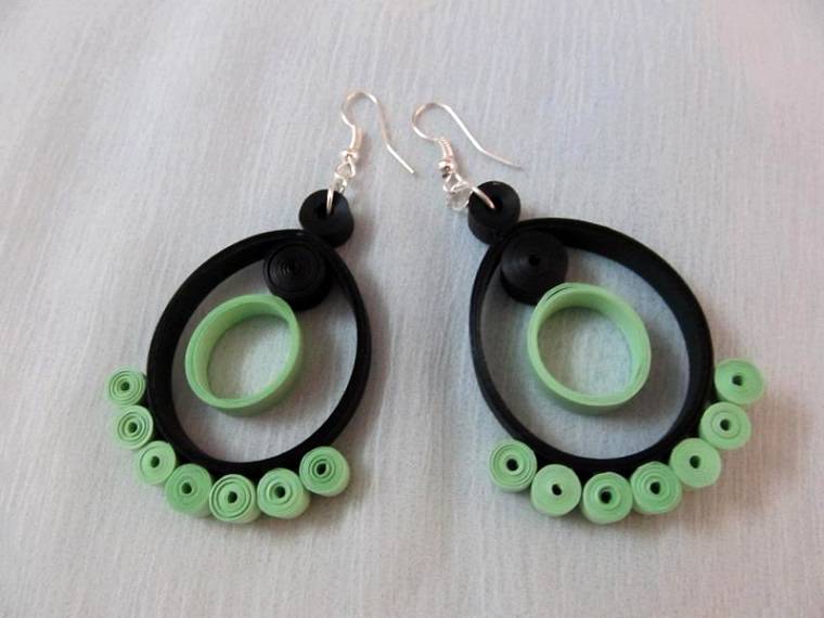 paper quilling jewellery earrings designs 
