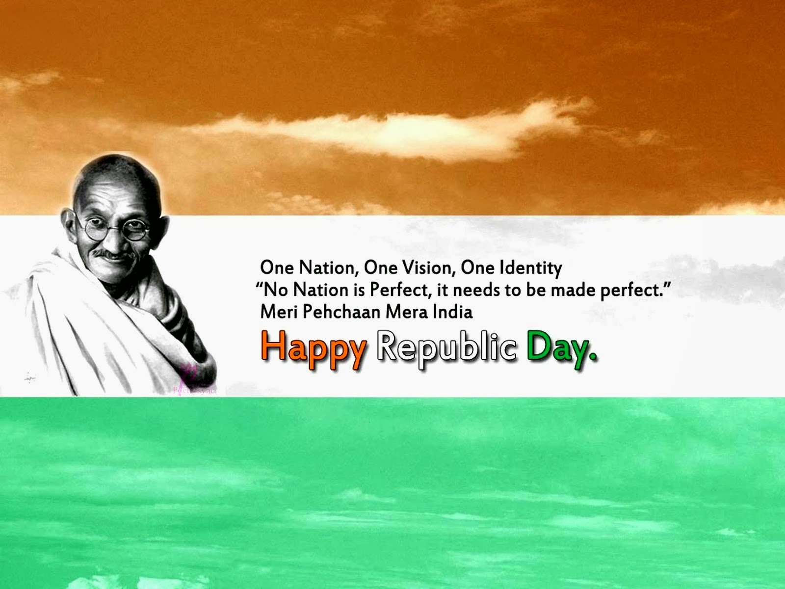 Happy Republic Day Mahantma Gandhi Wallpapers 