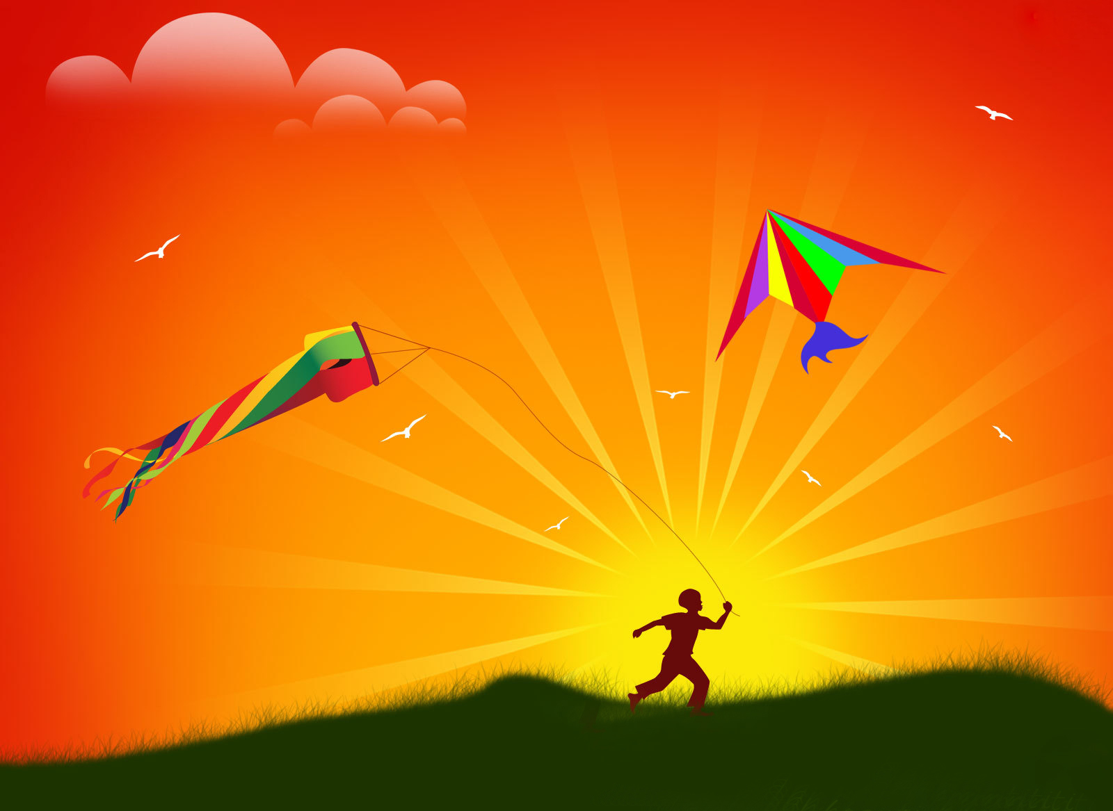 happy sankranti kite flying festival images 