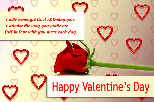 happy valentines day greeting card 