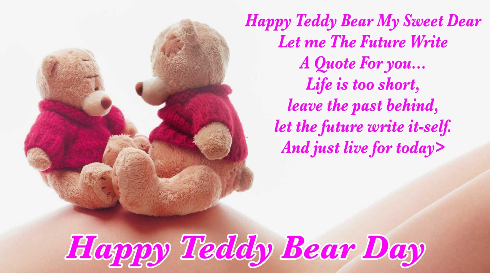 happy teddy bear day sms