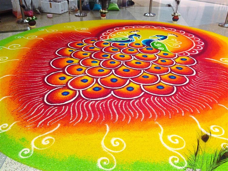 latest rangoli design for diwali 