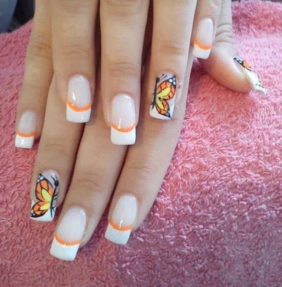 butterfly nail art 