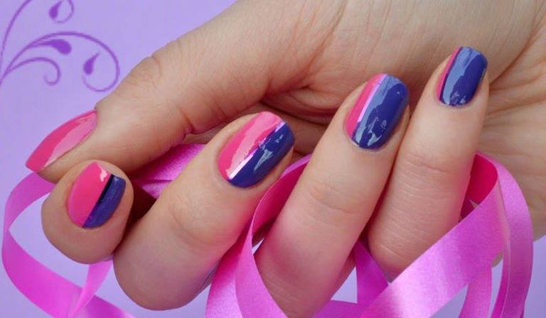 double tone nail art 