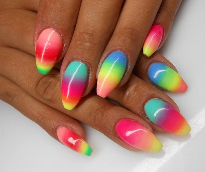 rainbow nail art designs
