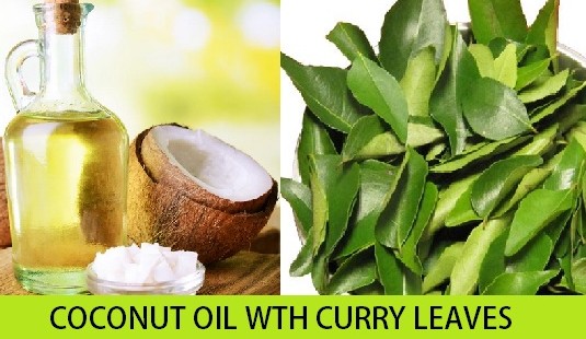 Curry Leaves And Coconut Oil To Get Rid Of White Hairs Naturally