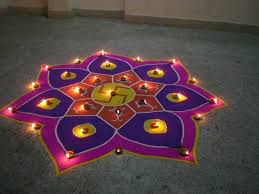 swastik rangoli design for diwali