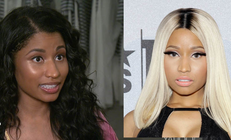 Nicki Minaj Without & With Makeup Comparison