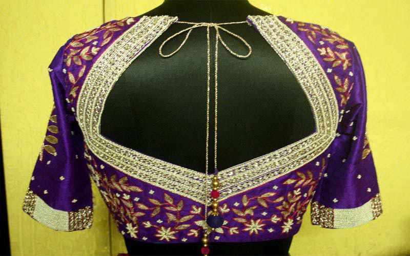 blouse deigns for simple saree 