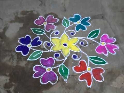 easy rangoli designs images 