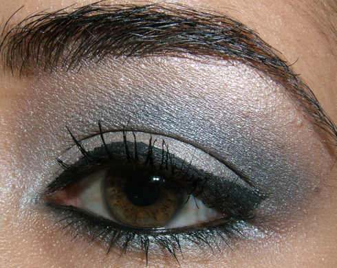 grey black eye makeup