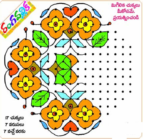 sakranthi chakkala designs with dots 