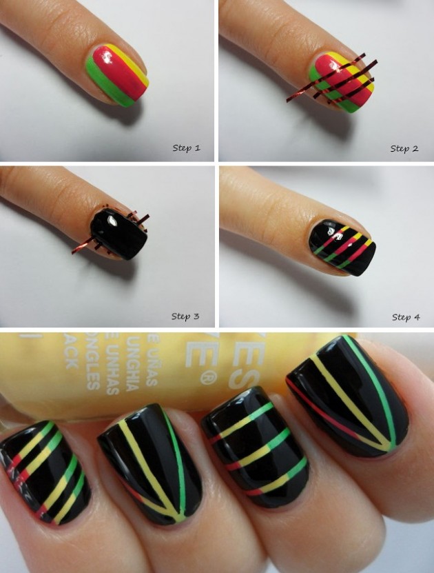 matte nail art design 