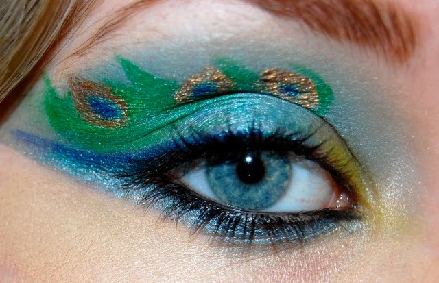 peacock eye make up images 