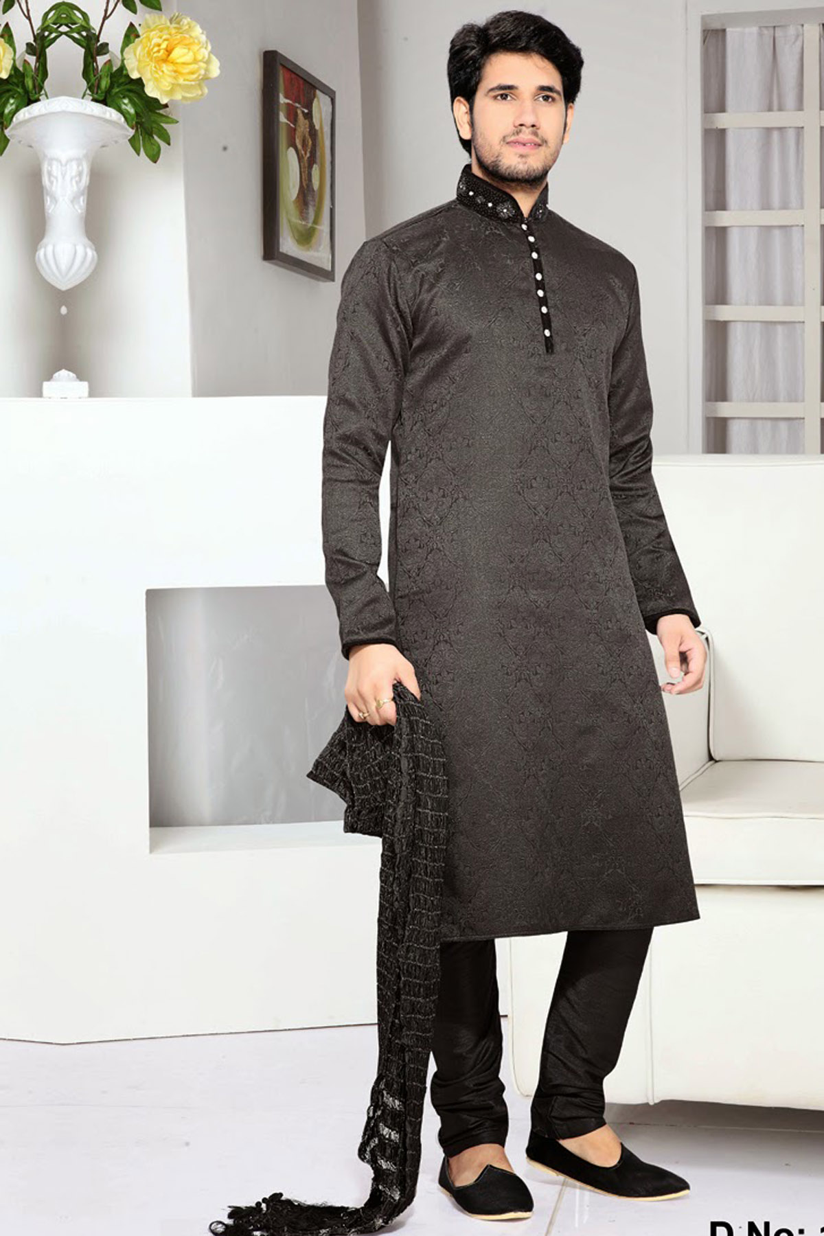 black punjabi kurta pajama designs 