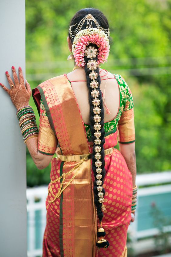 south indian bridal hairstyle