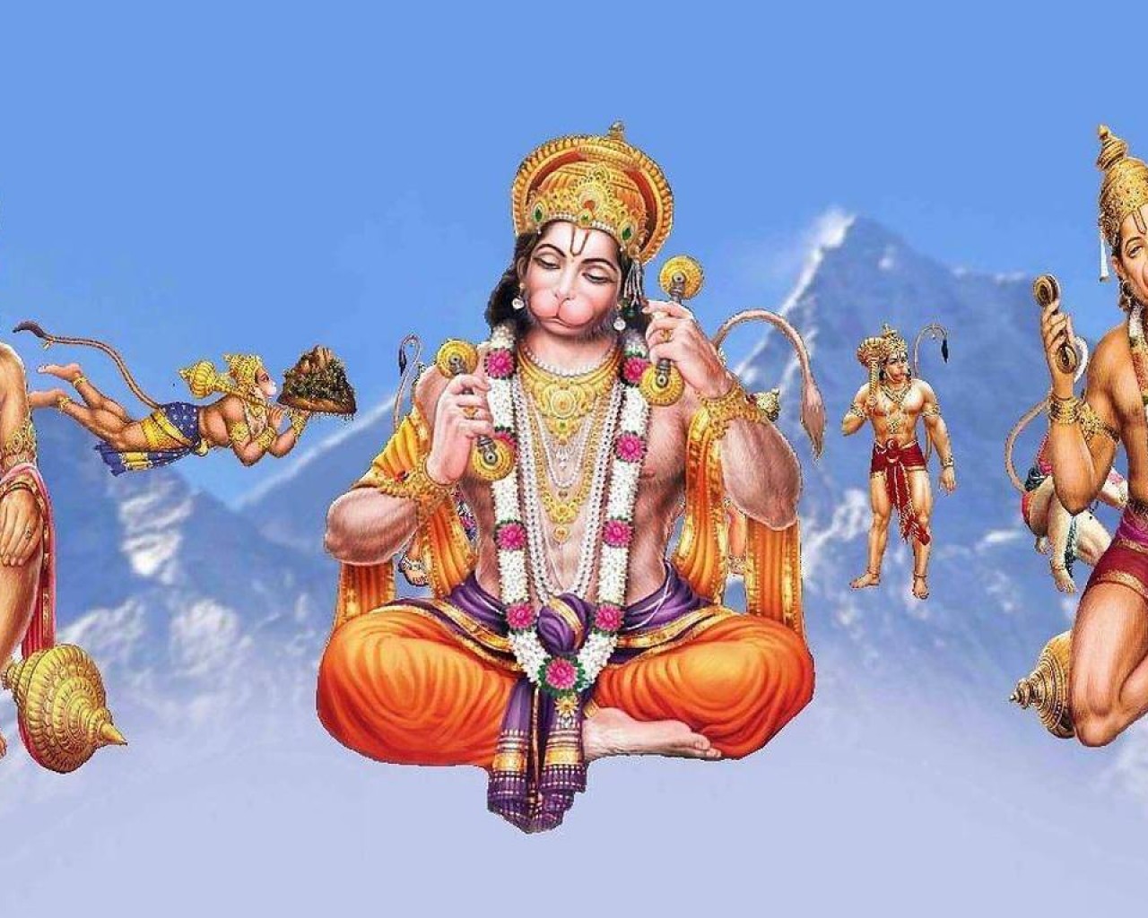 Hanuman Ji Different Positions HD wallpapers