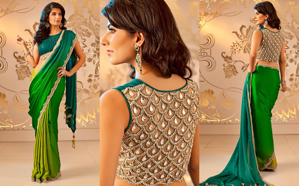 Boutique Back Side Blouse Back Neck Designs For Silk Sarees Images