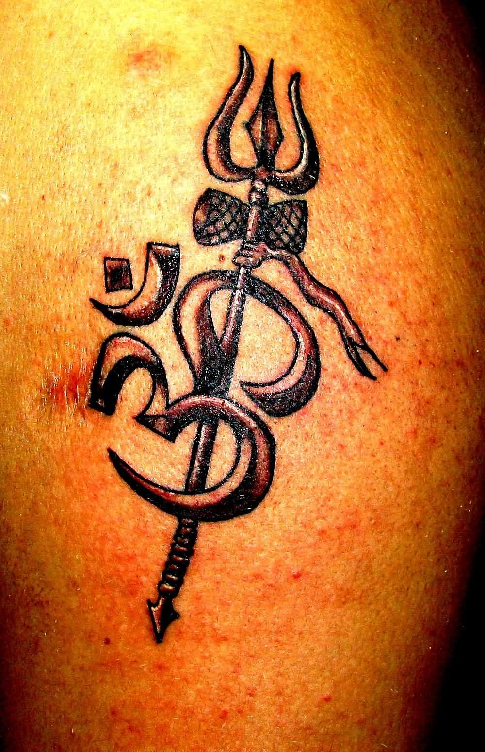 Om tattoo with trishul Design Om tattoo Design Latest Designs