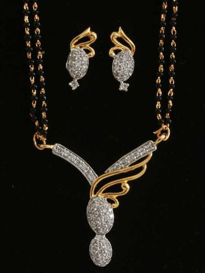 diamond mangalsutra design