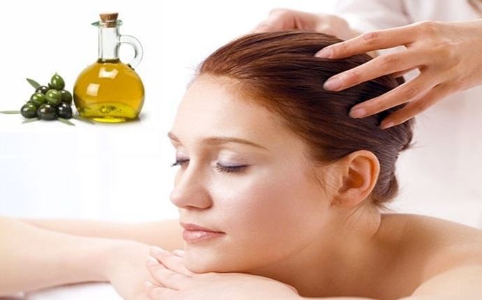 olive oil massage for soft hair