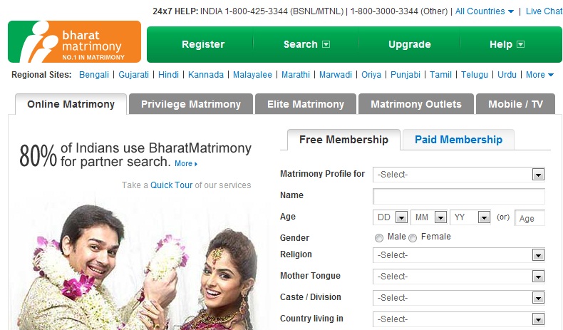 best matrimony sites in india 