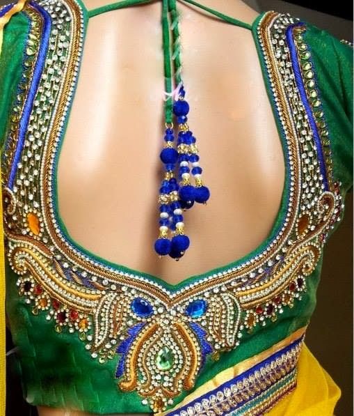 bridal blouse neck design