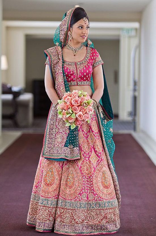 colorful bridal lehanga 
