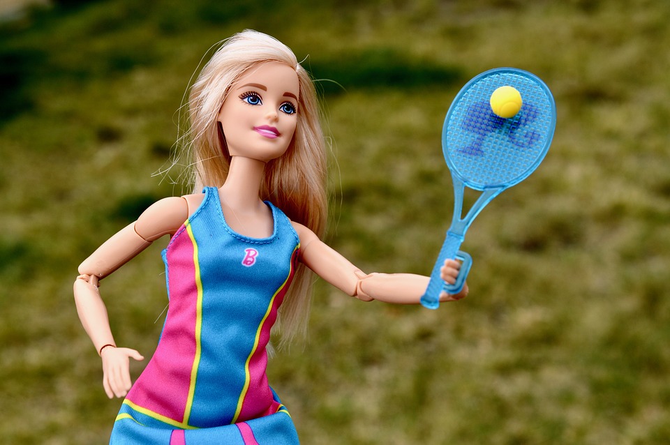 barbie doll playing 